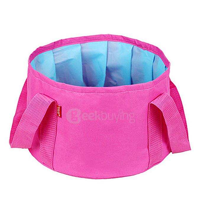 Portable Multi-purpose Folding Wash Basin for Outdoor Camping Hiking - Pink