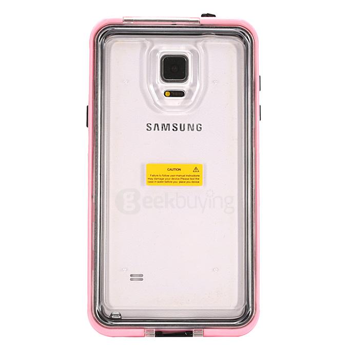 IP68 Protective Case Swimming Waterproof Shockproof Phone Case Cover For Samsung Galaxy Note 4 N9100 - Pink