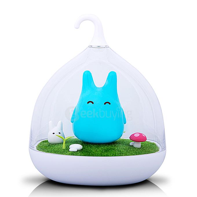 Novel Birds LED Night Light Wall Night Desk Lamp with Sticker - Blue