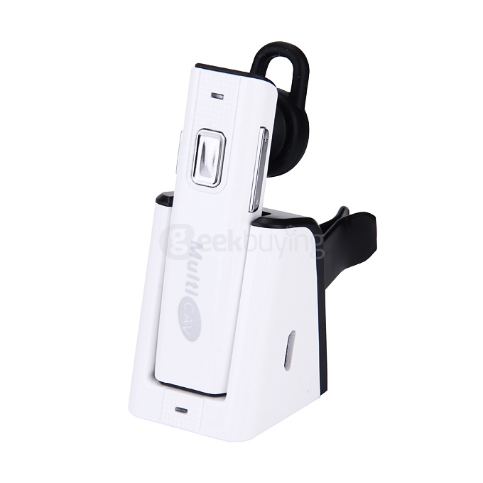 Multi CAV C28 Audio Bluetooth 4.1 Headset HandsFree Car Kit For Cell phone - White
