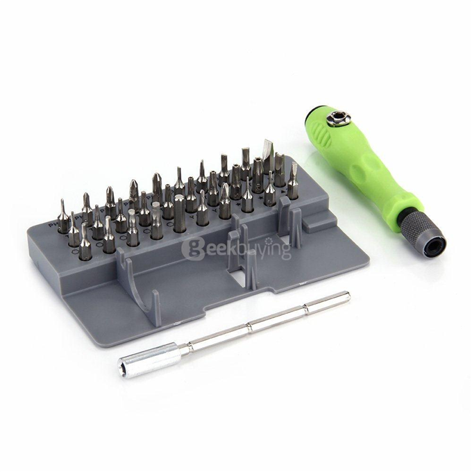 Geekbuying Professional GK-T100 32pcs in 1 CRV Steel Multifunction High Precision Toolkit Telecommunication Tool Set
