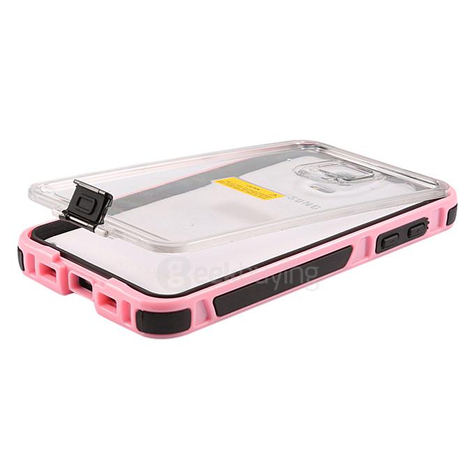 IP68 Protective Case Swimming Waterproof Shockproof Phone Case Cover For Samsung Galaxy Note 4 N9100 - Pink