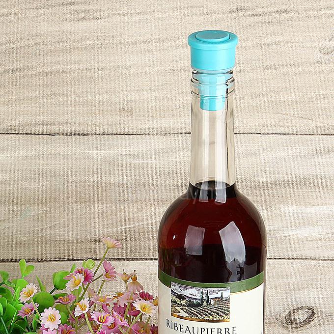 Red Wine Vacuum Bottle Stopper Sealing Plug  - Blue