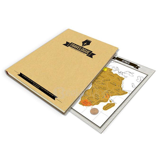 Creative Travelogue Journal Scratch Map