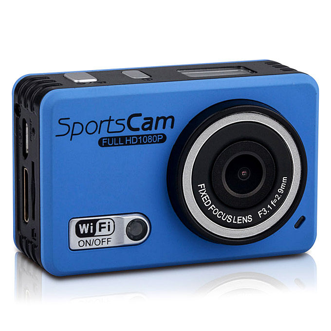 F39 WiFi 5.0 MP CMOS 1080P Full HD 120 Degrees Wide Lens Outdoor Waterproof Sports DV Camera - White