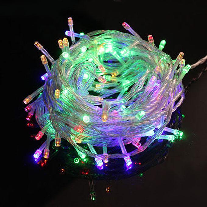 10M Battery Powered 100 LED Starry Fairy String Light Lamp for Festival Party Decoration - Multicolor Light