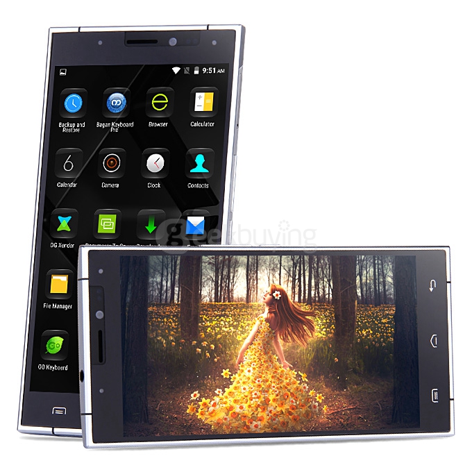 [HK Stock] DOOGEE F5 5.5Inch FHD SHARP Screen Android 5.1 3GB RAM 16GB ROM Smartphone 64bit MT6753 Octa Core Touch ID - Silver