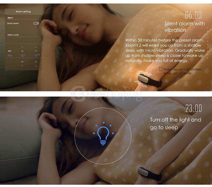 [HK Stock](Official Global Version) Original Xiaomi Mi Band 1S Heart Rate Monitor Smart Bracelet Bluetooth 4.0 IP67 Fitness Tracker with LED Light for Android & iOS - Black