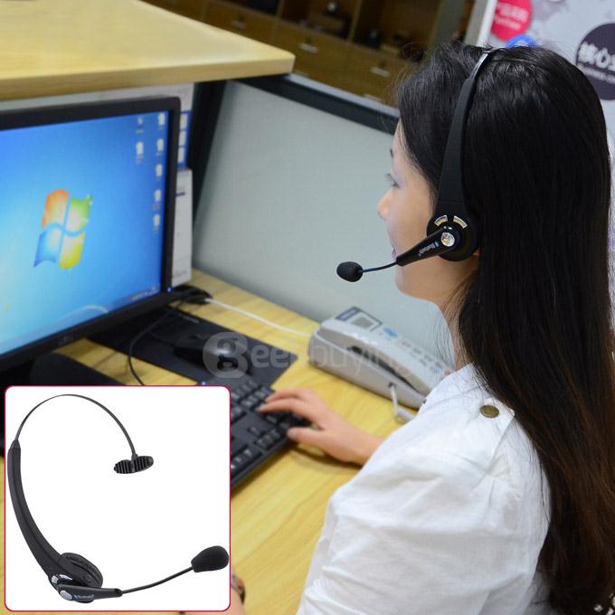 M10B EU Plug Single Side Bluetooth V2.1 EDR Headphone - Black