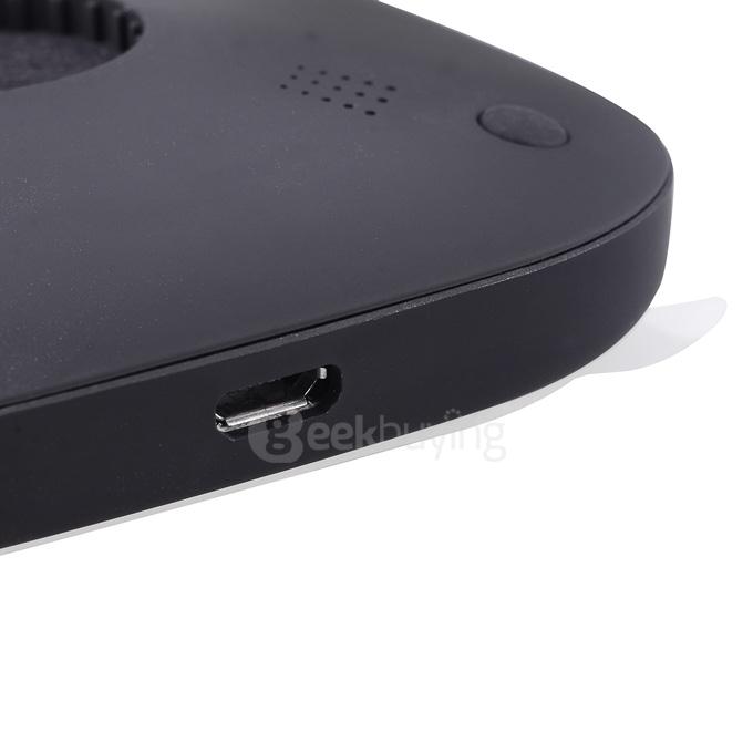 QI Standard 360 Degrees Rotary Wireless Car Charger for Samsung S6 - Black
