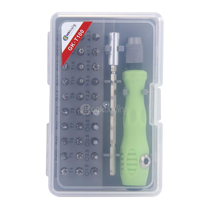 Geekbuying Professional GK-T100 32pcs in 1 CRV Steel Multifunction High Precision Toolkit Telecommunication Tool Set