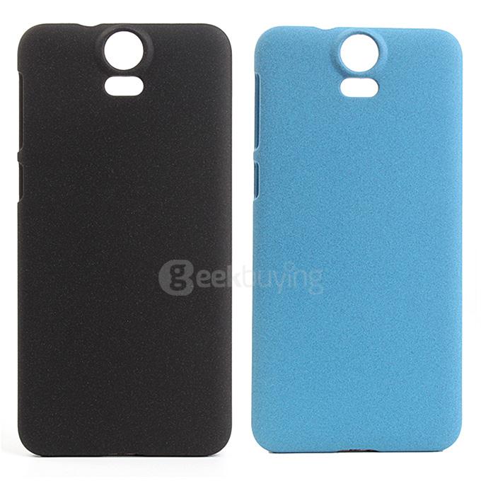 PC Sandstone Texture Shell Back Case Protective Cover for HTC One E9 Plus Smartphone - Blue