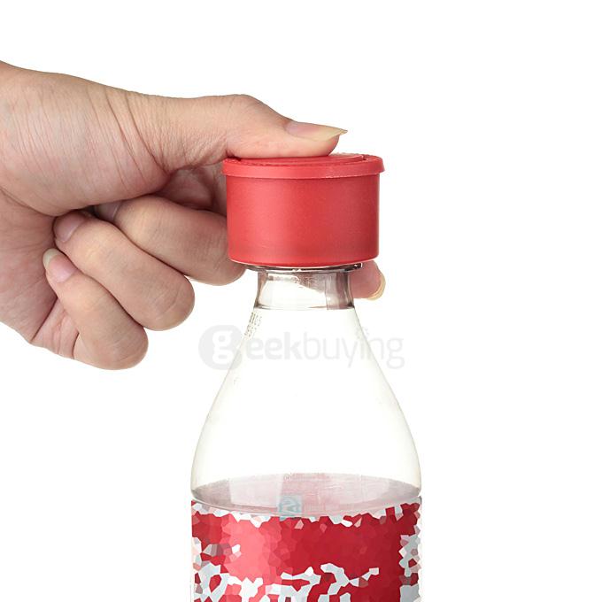 Coke Sprite Beverage Bottle Stopper Fresh Sealing Plug - Red