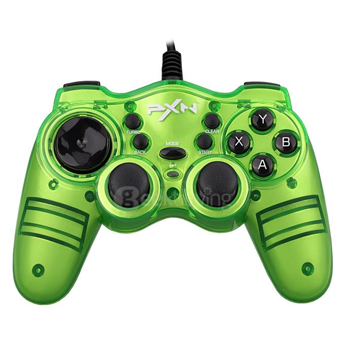 PXN XMAN 3 PXN 8103 Wired Vibration Gamepad Game Controller - Green