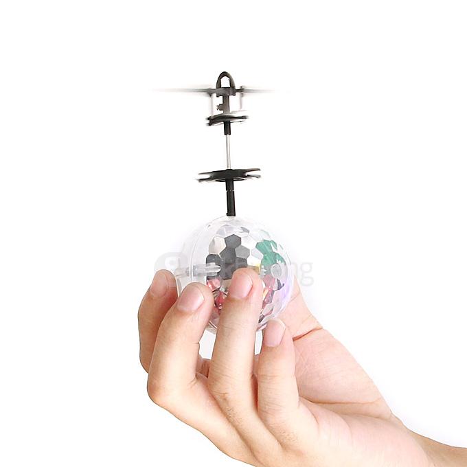 HCW520 Auto-Induction Remote Control Flying Ball with Music / Dazzling Light - Transparent + White