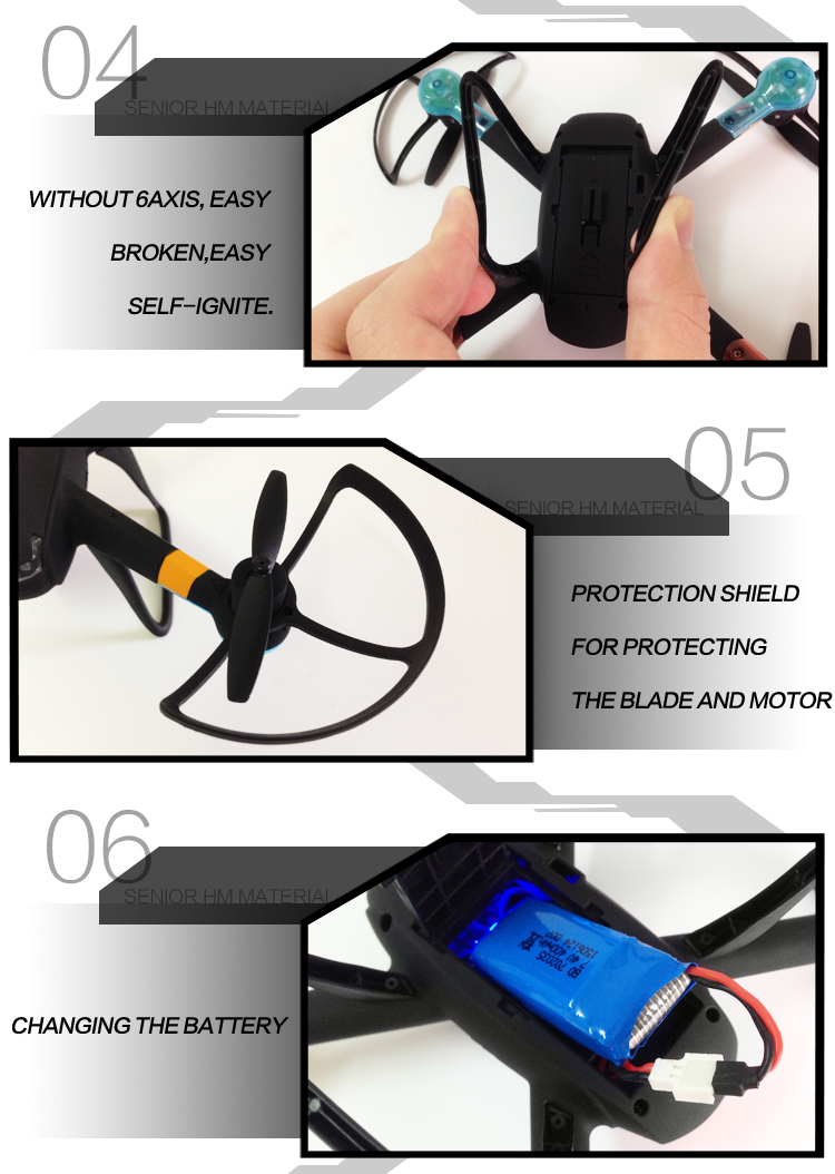 Global Drone GW007-1 Upgrade DM007 WIFI FPV With 720P Camera 2.4G 4CH 6Axis RC Quadcopter