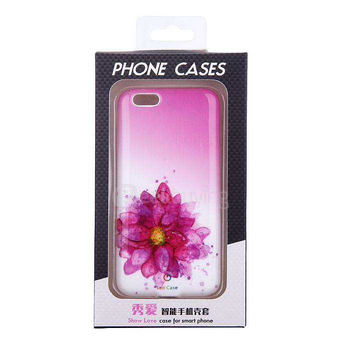 Show Love H3003 Flicker Phone Case Protective Silicon Case Cover for Apple iPhone 6 iPhone 6S - Pink Flower