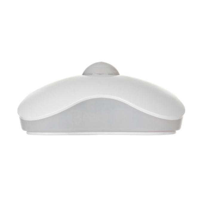 Clover Style Rechargeable 6-LED Human Body Sensor Light Control Night Lamp - White Light