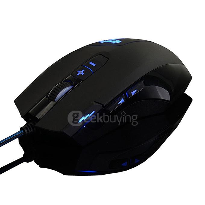 Ajazz Q7 Wired Gaming Mouse Dedicated LOL CF Luminescent Backlight Computer Gaming Mouse - Black