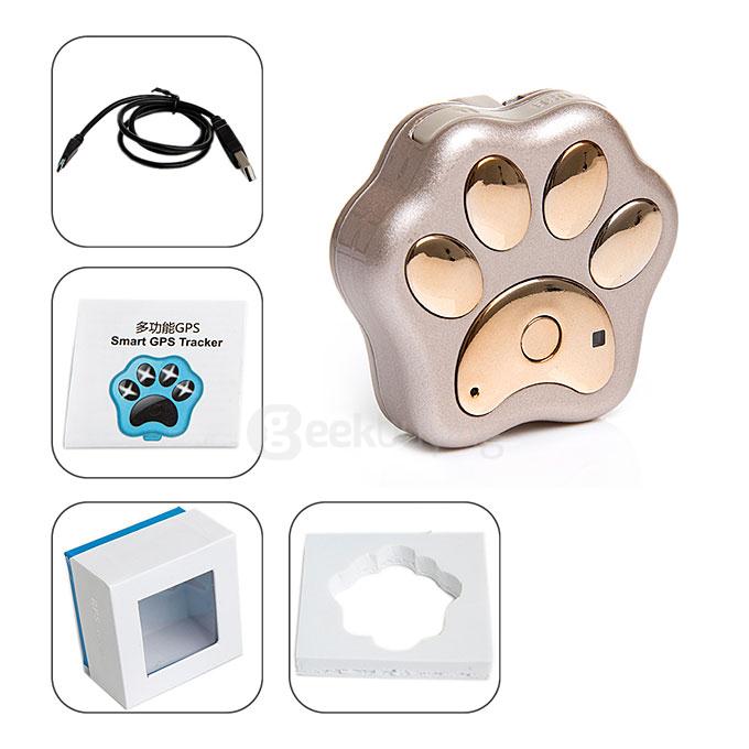 Reachfar RF-V30 IP66 Multifunctional Wi-Fi GPS Tracker Dog Cat Pet Tracker Long Standby Timer Electric Fence - Gold