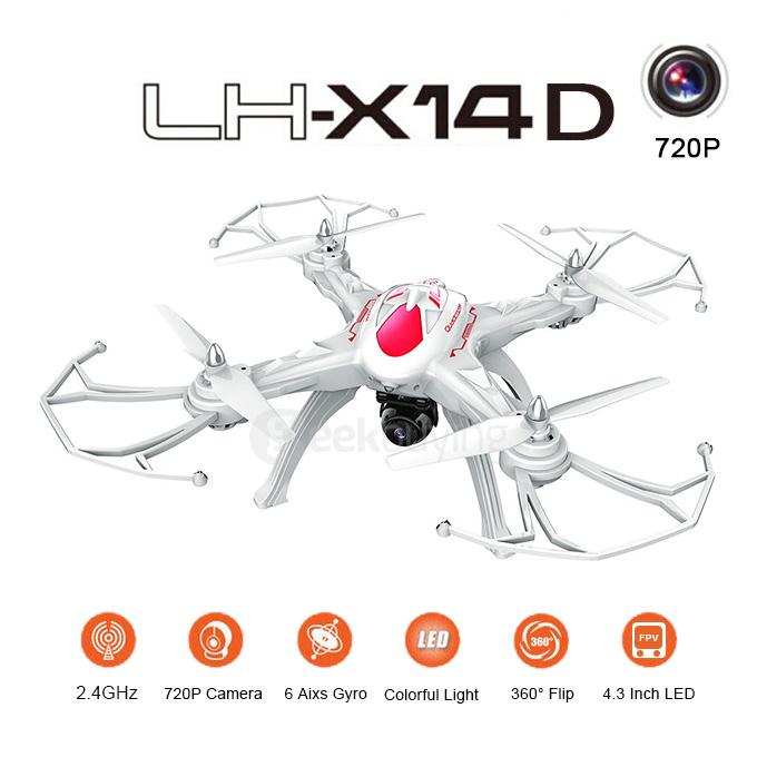 LH-X14D 720P FPV Video Playback 5.8Ghz 4CH 3D Tumbling CF Mode LED Control Mode 2 RC Quadcopter RTF