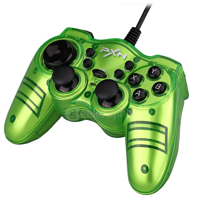 PXN XMAN 3 PXN 8103 Wired Vibration Gamepad Game Controller - Green