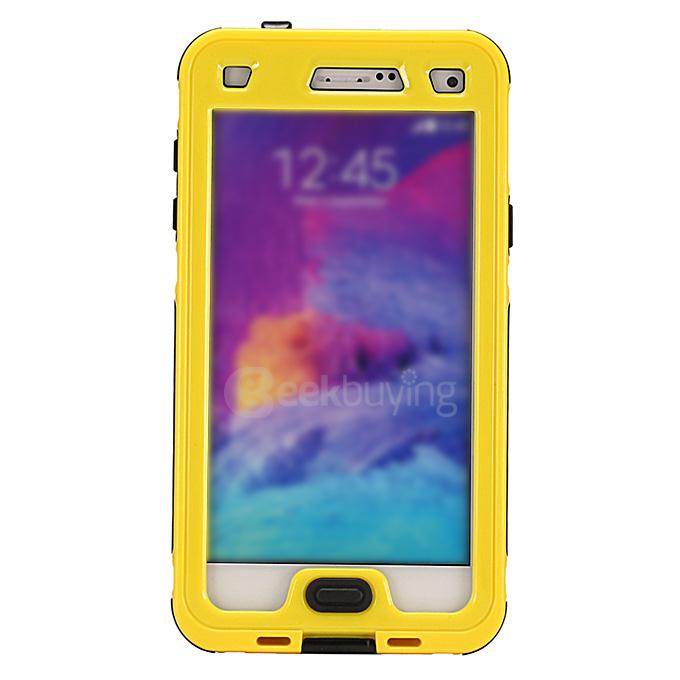 IP68 Protective Case Swimming Waterproof Shockproof Phone Case Cover For Samsung Galaxy Note 4 N9100 - Yellow