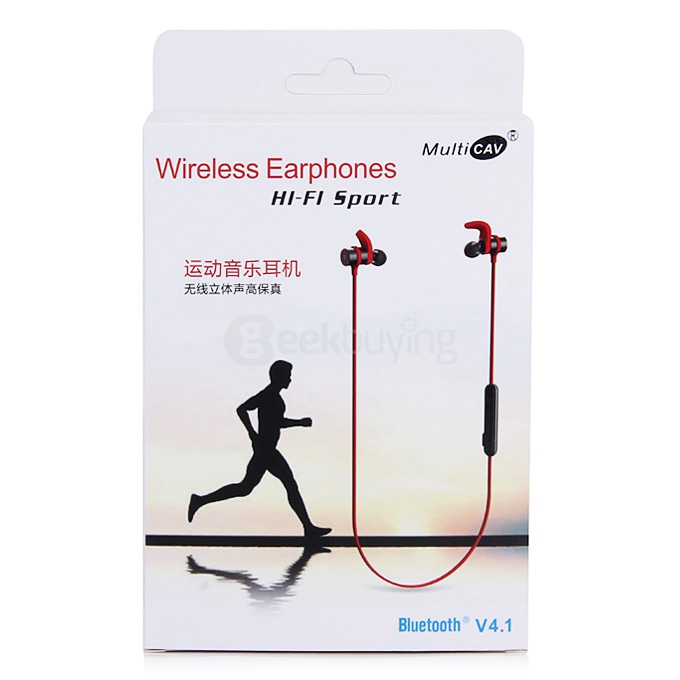 Multi CAV S6 Wireless Bluetooth Earphone CSR 4.1 Voice Prompt Multipoint Music Headset Stereo Sports Earpiece with MIC