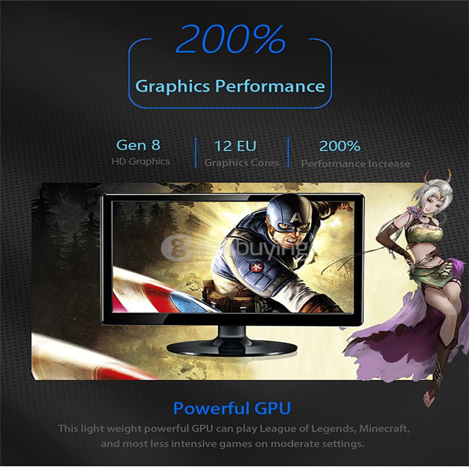 MEEGOPAD T03 Pro Windows 10 MINI PC Intel Z8300 Quad Core 2G/32G 802.11b/g/n LAN Bluetooth4.0