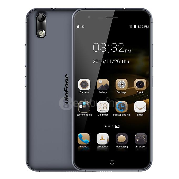 (Package B) Ulefone Paris X 5.0inch Android 5.1 2GB 16GB Smartphone (Black) + Tempered Glass Screen Portector + Leather Case (Black)