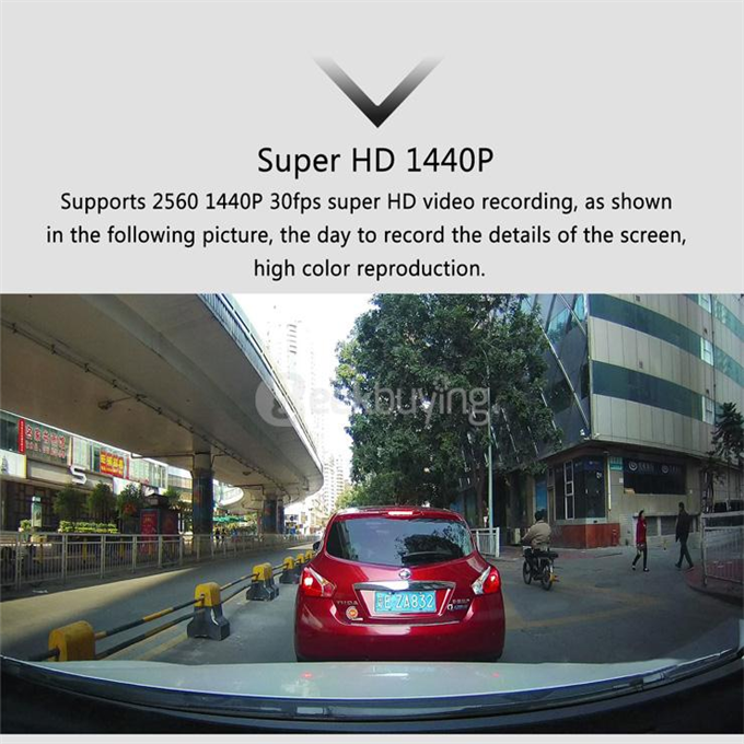 Blackview D201-1 Ambarella A12 Chipset Car DVR Recorder Super HD 1440P H.264 / 170 Degree View Angle / Night Vision Car Camcorder - Black