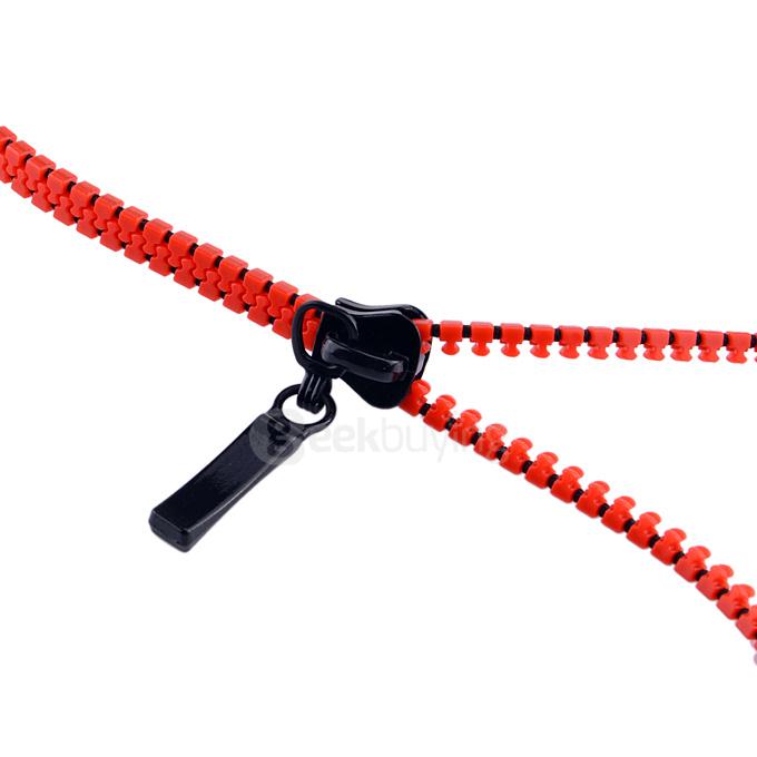 Zip Style In-ear 3.5mm Earphone with MIC for iPhone iPad Samsung Xiaomi - Red