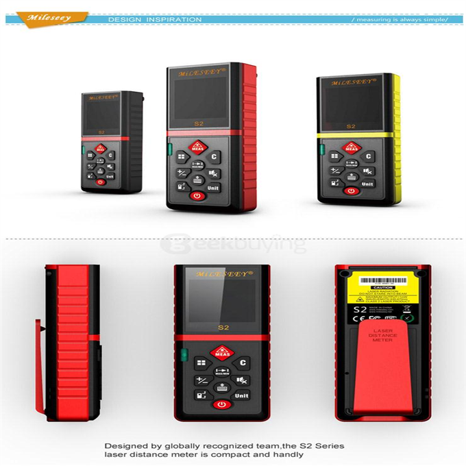 Mileseey S2 100m Handheld Rangefinder Laser Distance Meter