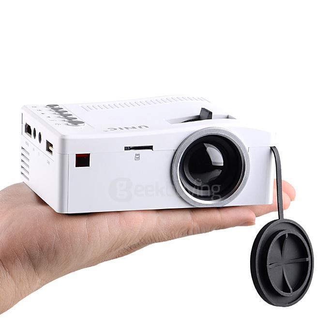 UC18 1080P Portable Mini LED Projector w/ USB / HDMI / AV / TF Slot - White