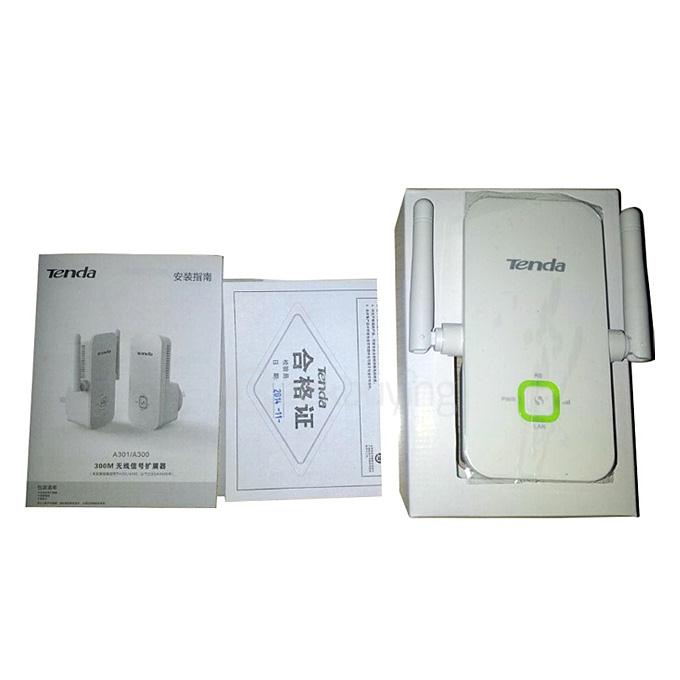 Tenda A301 Wireless Range Extender 300Mbps WiFi Signal Amplifier Wall-mounted Design for iPhone 6S/6S Plus/6/6 Plus - White