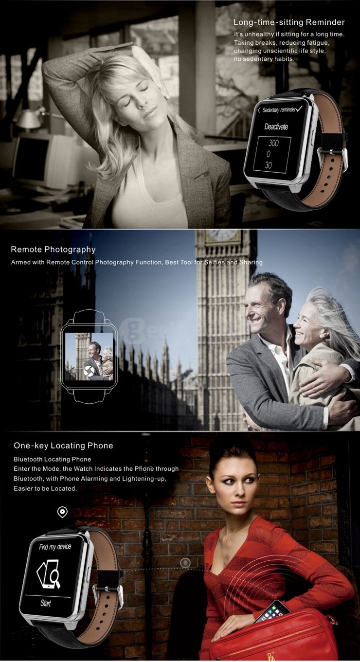 F2 Bluethooth 4.0/3.0 Smart Watch MTK2502 1.55