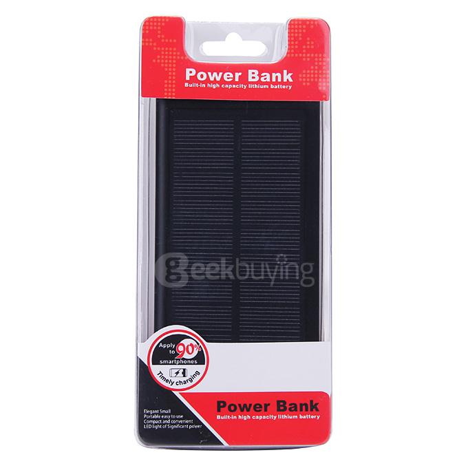 12000mAh Dual USB Solar Panel Power Bank External Backup Battery Portable Charger