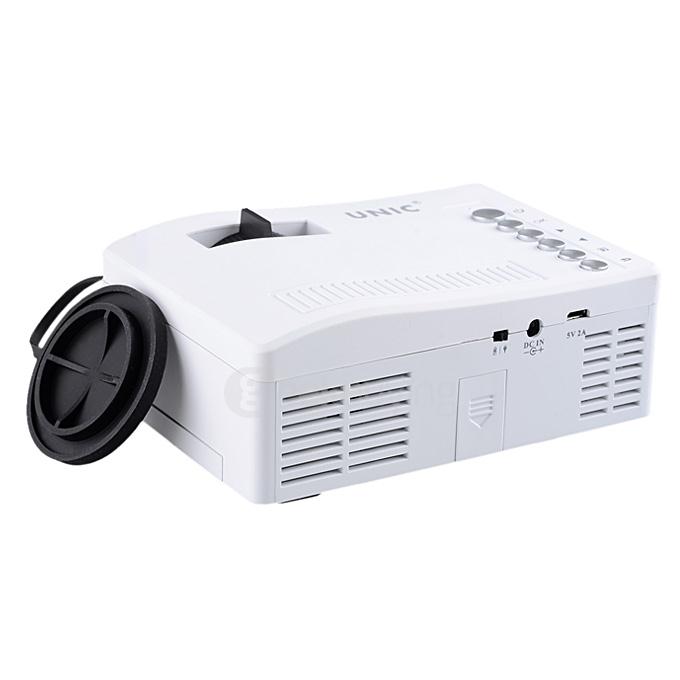 UC18 1080P Portable Mini LED Projector w/ USB / HDMI / AV / TF Slot - White