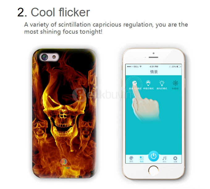 Show Love H3003 Flicker Phone Case Protective Silicon Case Cover for Apple iPhone 6 iPhone 6S - Owl