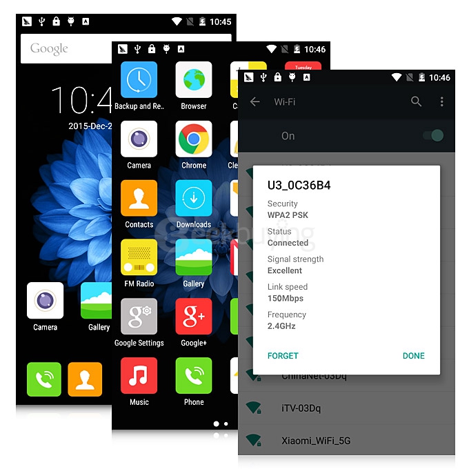 CUBOT S600 5.0inch IPS HD 4G FDD-LTE Android 5.1 Smartphone 2GB 16GB 64-bit MTK6735A Quad Core 16.0MP Touch ID - Black