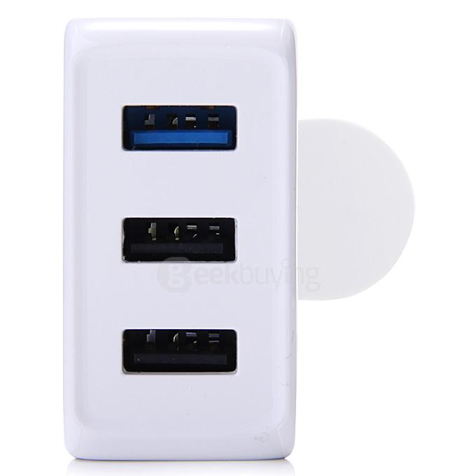 Qualcomm Certified Tronsmart Premium Design Quick Charge 2.0 42W 3 Ports Wall Charger for Samsung/Sony/HTC - UK Plug