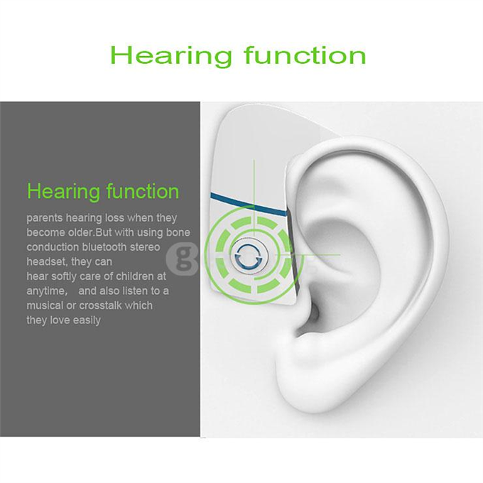LF-18 NFC Bone Conduction Bluetooth Headset Stereo Headphone Earphone - Black