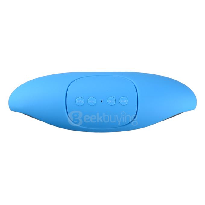 Portable & Creative Big Rugby Shaped Wireless Bluetooth Speaker Hands-free Subwoofer - Blue