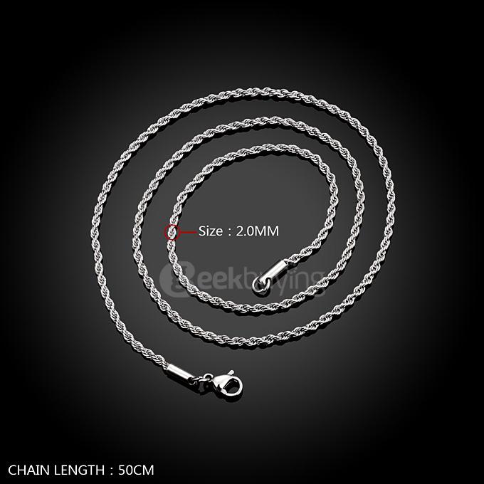 Stainless Steel Chain Rolo Punk Retro Necklace