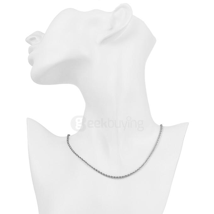 Stainless Steel Chain Rolo Punk Retro Necklace