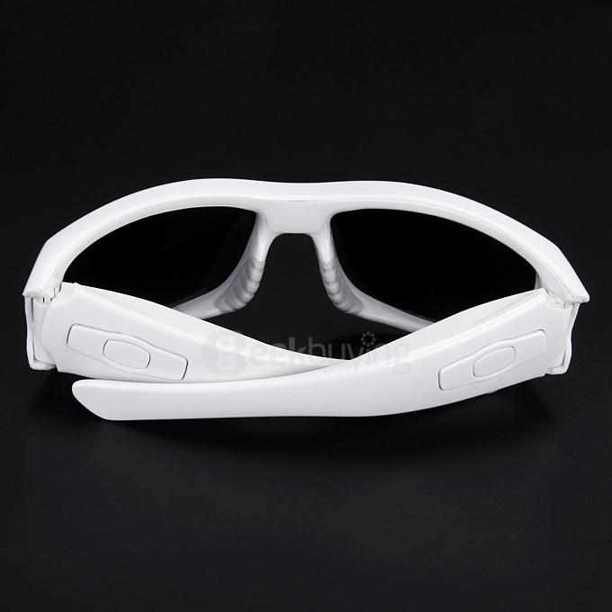 MS2 Polarized UV400 Bluetooth Sunglasses with Headset 8GB SD Card Camera HD 720P Video Recorder for iOS Android - White
