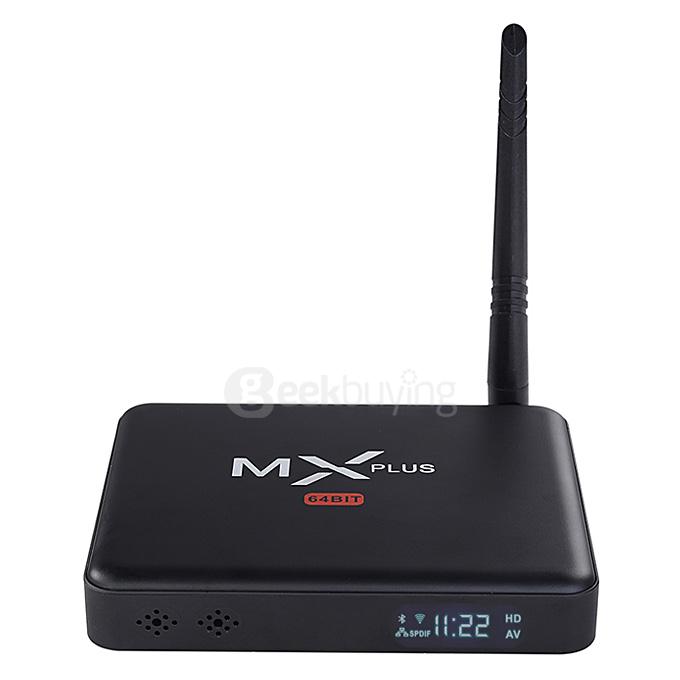 MX PLUS II Amlogic S905 4K TV Box 1G/8G 802.11b/g/n Gigabit LAN Bluetooth KODI DLNA Miracast with  LED Display - Black