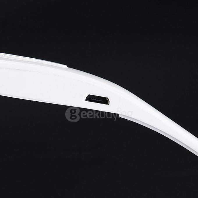 MS2 Polarized UV400 Bluetooth Sunglasses with Headset 8GB SD Card Camera HD 720P Video Recorder for iOS Android - White