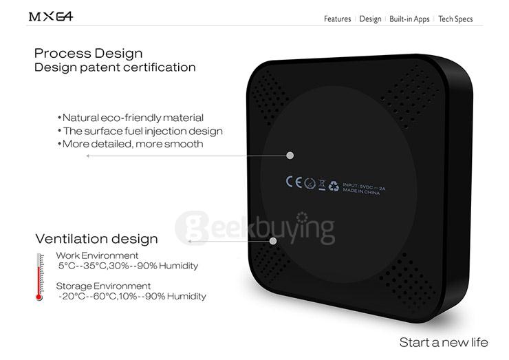 Beelink MX64 Amlogic S905 4K 2G/8G TV BOX 2.4G/5G Dual Band WIFI 1000M LAN Bluetooth4.0 HDMI2.0 H.265 Miracast DLNA