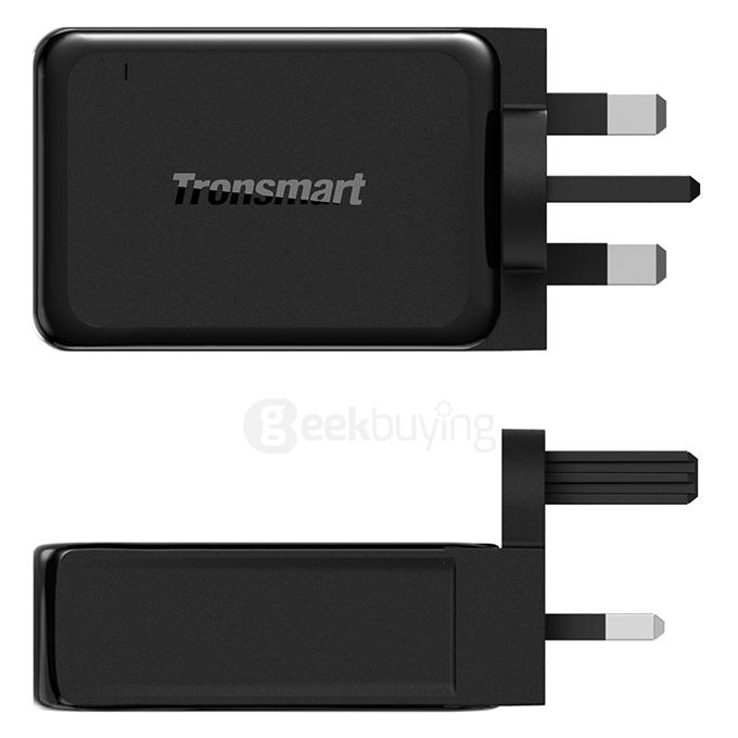 Qualcomm Certified Tronsmart 42W 3 Ports Premium Design Quick Charge 2.0 Wall Charger with 1.8M Micro USB Cable for Samsung/Sony/HTC - UK Plug